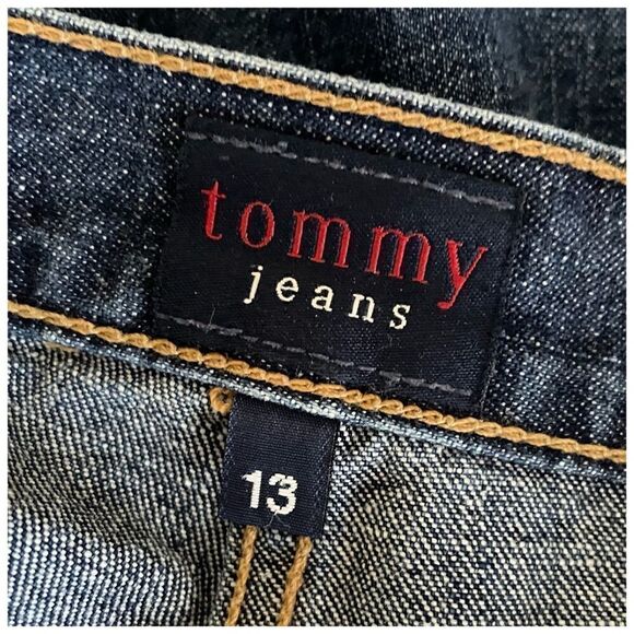 Tommy Hilfiger Vintage Y2K Denim Slit Front Jean Pencil Skirt Sz 13 - Picture 6 of 9